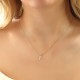 Glorria 14k Solid Gold Letter F Necklace