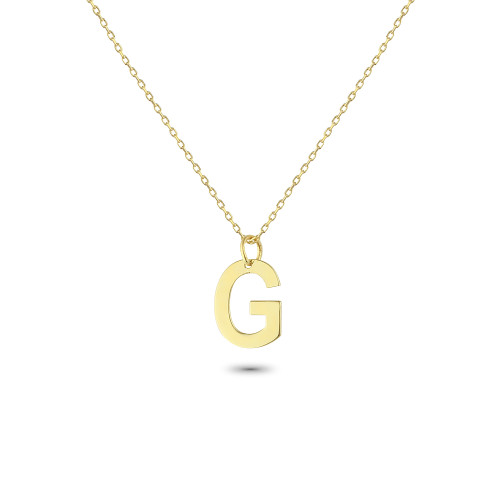 Glorria 14k Solid Gold Letter G Necklace Glorria 14k Solid Gold Letter G Necklace