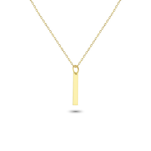 Glorria 14k Solid Gold Letter I Necklace Glorria 14k Solid Gold Letter I Necklace