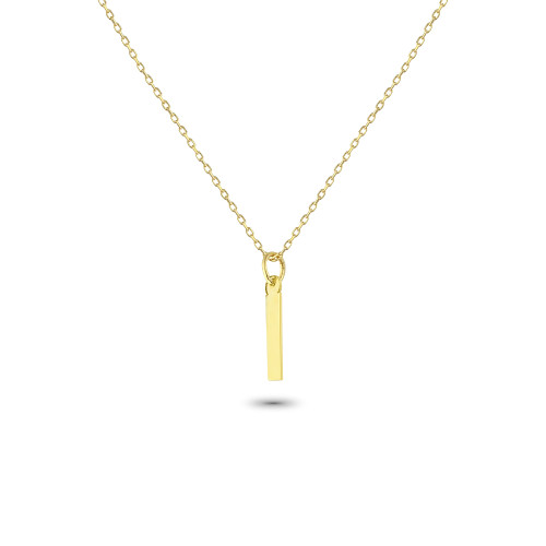 Glorria 14k Solid Gold Letter İ Necklace Glorria 14k Solid Gold Letter İ Necklace