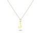 Glorria 14k Solid Gold Letter J Necklace