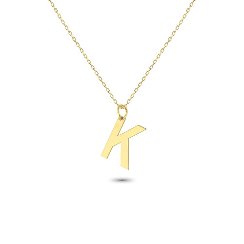 Glorria 14k Solid Gold Letter K Necklace Glorria 14k Solid Gold Letter K Necklace