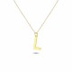 Glorria 14k Solid Gold Letter L Necklace
