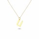 Glorria 14k Solid Gold Letter Ü Necklace