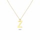Glorria 14k Solid Gold Letter Z Necklace