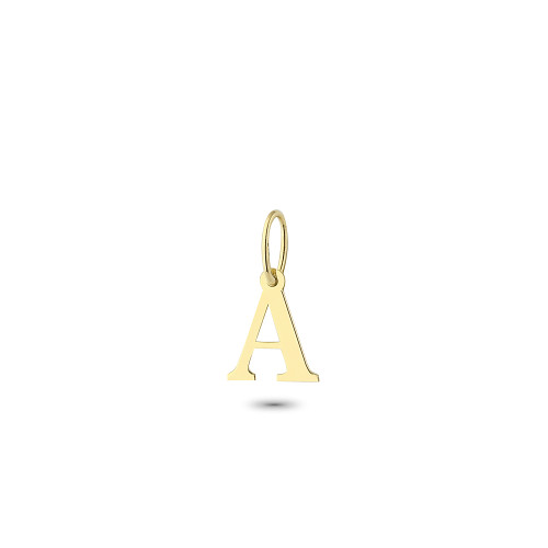 Glorria 14k Solid Gold Letter A Pendant Glorria 14k Solid Gold Letter A Pendant