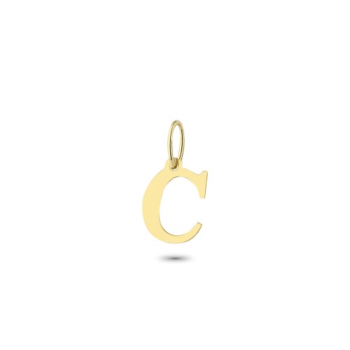 Glorria 14k Solid Gold Letter C Pendant Glorria 14k Solid Gold Letter C Pendant