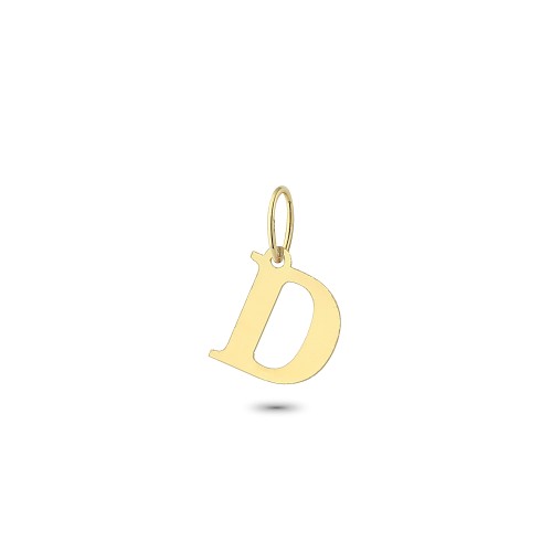 Glorria 14k Solid Gold Letter D Pendant Glorria 14k Solid Gold Letter D Pendant