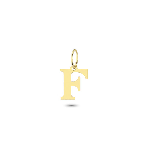 Glorria 14k Solid Gold Letter F Pendant Glorria 14k Solid Gold Letter F Pendant