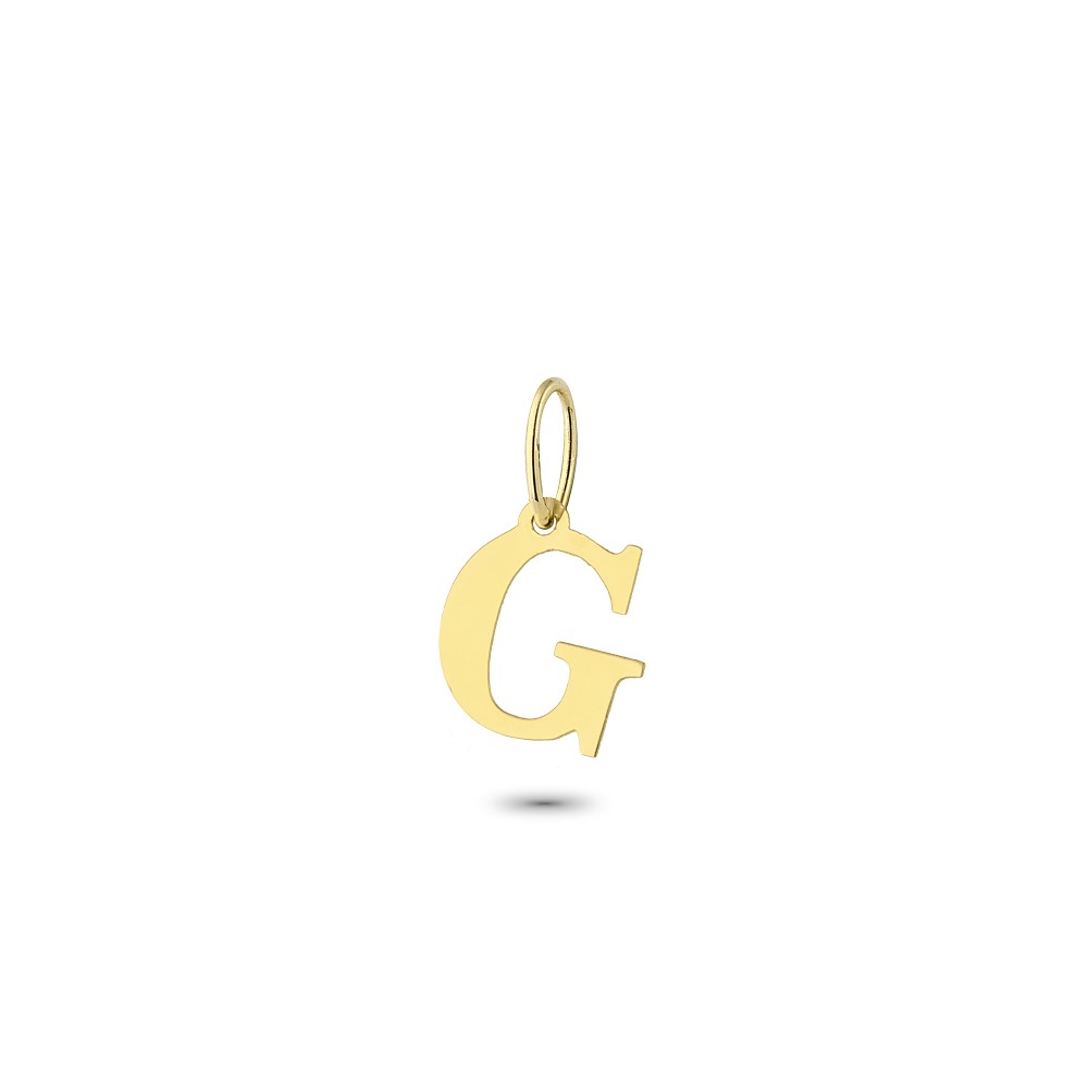 Glorria 14k Solid Gold Letter G Pendant