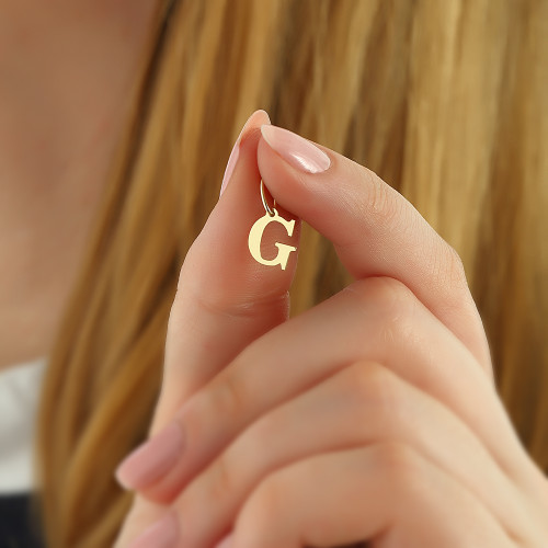 Glorria 14k Solid Gold Letter G Pendant Glorria 14k Solid Gold Letter G Pendant