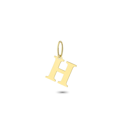 Glorria 14k Solid Gold Letter H Necklace Glorria 14k Solid Gold Letter H Necklace