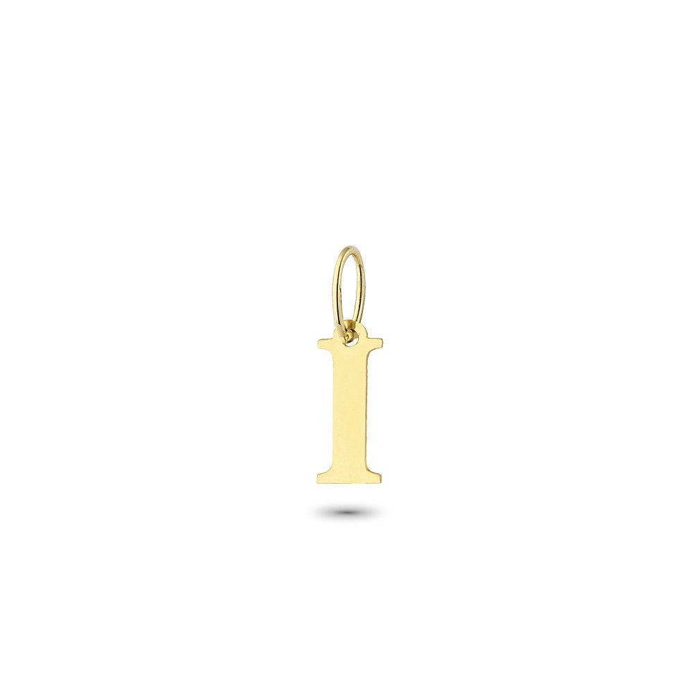 Glorria 14k Solid Gold Letter I Pendant