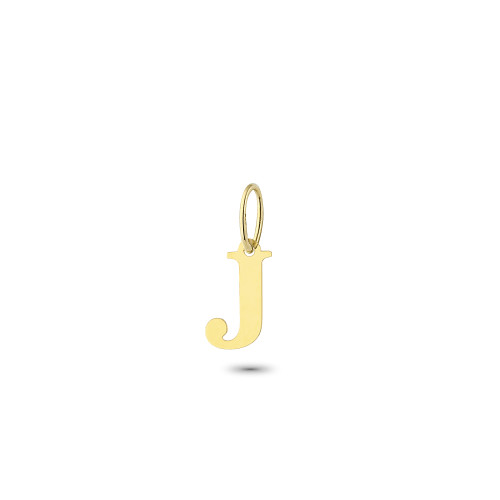 Glorria 14k Solid Gold Letter J Pendant Glorria 14k Solid Gold Letter J Pendant