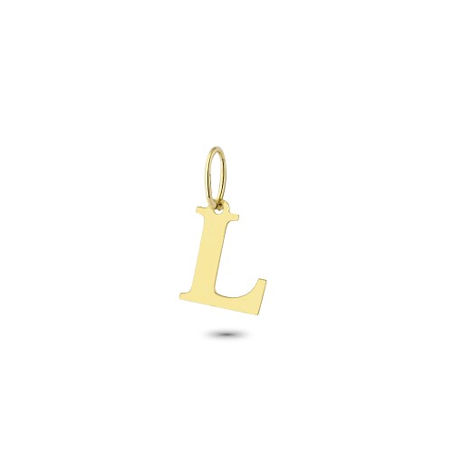Glorria 14k Solid Gold Letter L Pendant Glorria 14k Solid Gold Letter L Pendant