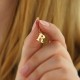 Glorria 14k Solid Gold Letter R Pendant