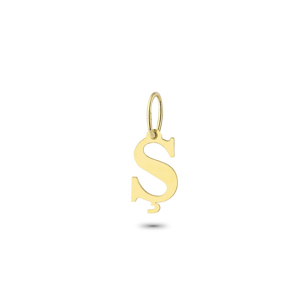 Glorria 14k Solid Gold Letter Ş Pendant