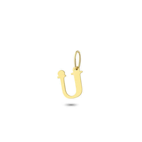 Glorria 14k Solid Gold Letter Ü Pendant Glorria 14k Solid Gold Letter Ü Pendant