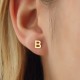 Glorria 14k Solid Gold B Letter Earring