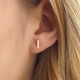 Glorria 14k Solid Gold İ Letter Earring