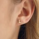 Glorria 14k Solid Gold L Letter Earring