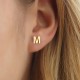 Glorria 14k Solid Gold M Letter Earring