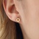 Glorria 14k Solid Gold O Letter Earring