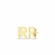 Glorria 14k Solid Gold R Letter Earring