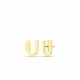 Glorria 14k Solid Gold U Letter Earring