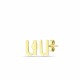 Glorria 14k Solid Gold Ü Letter Earring