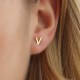 Glorria 14k Solid Gold V Letter Earring