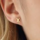 Glorria 14k Solid Gold X Letter Earring