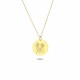 Glorria 14k Solid Gold Gemini Zodiac Necklace