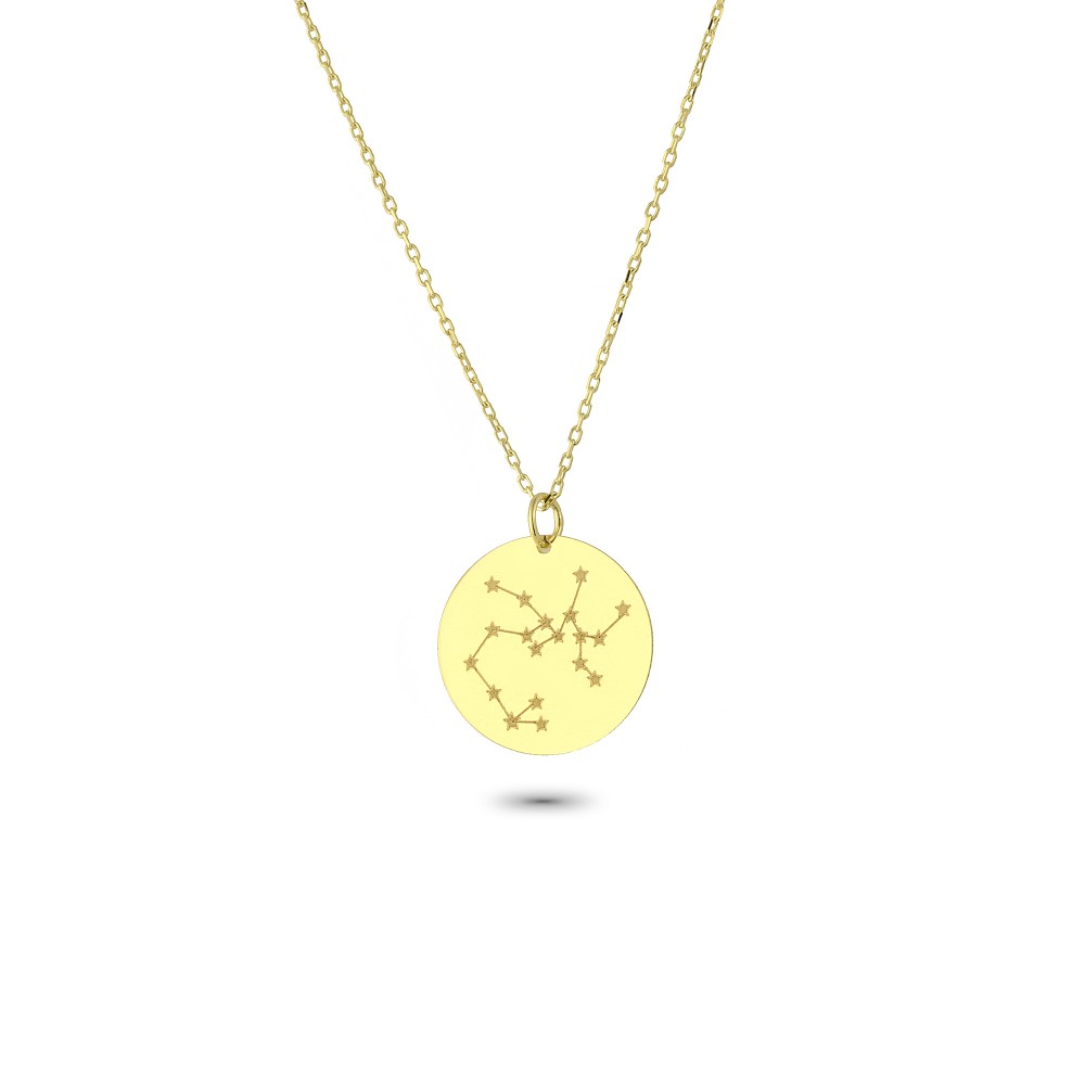 Glorria 14k Solid Gold Sagittarius Zodiac Necklace