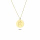 Glorria 14k Solid Gold Aquarius Zodiac Necklace