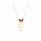 Glorria 14k Solid Gold Color Heart Lock Necklace