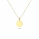 Glorria 14k Solid Gold Circle Necklace