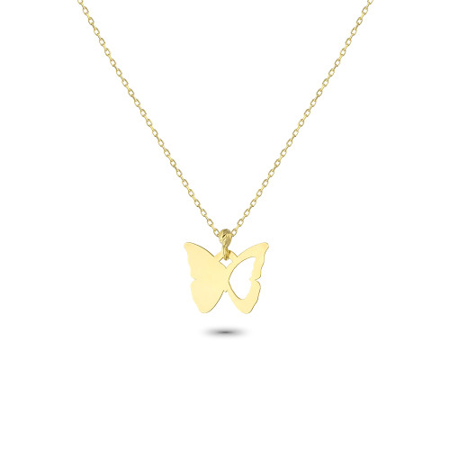 Glorria 14k Solid Gold Butterfly Necklace Glorria 14k Solid Gold Butterfly Necklace