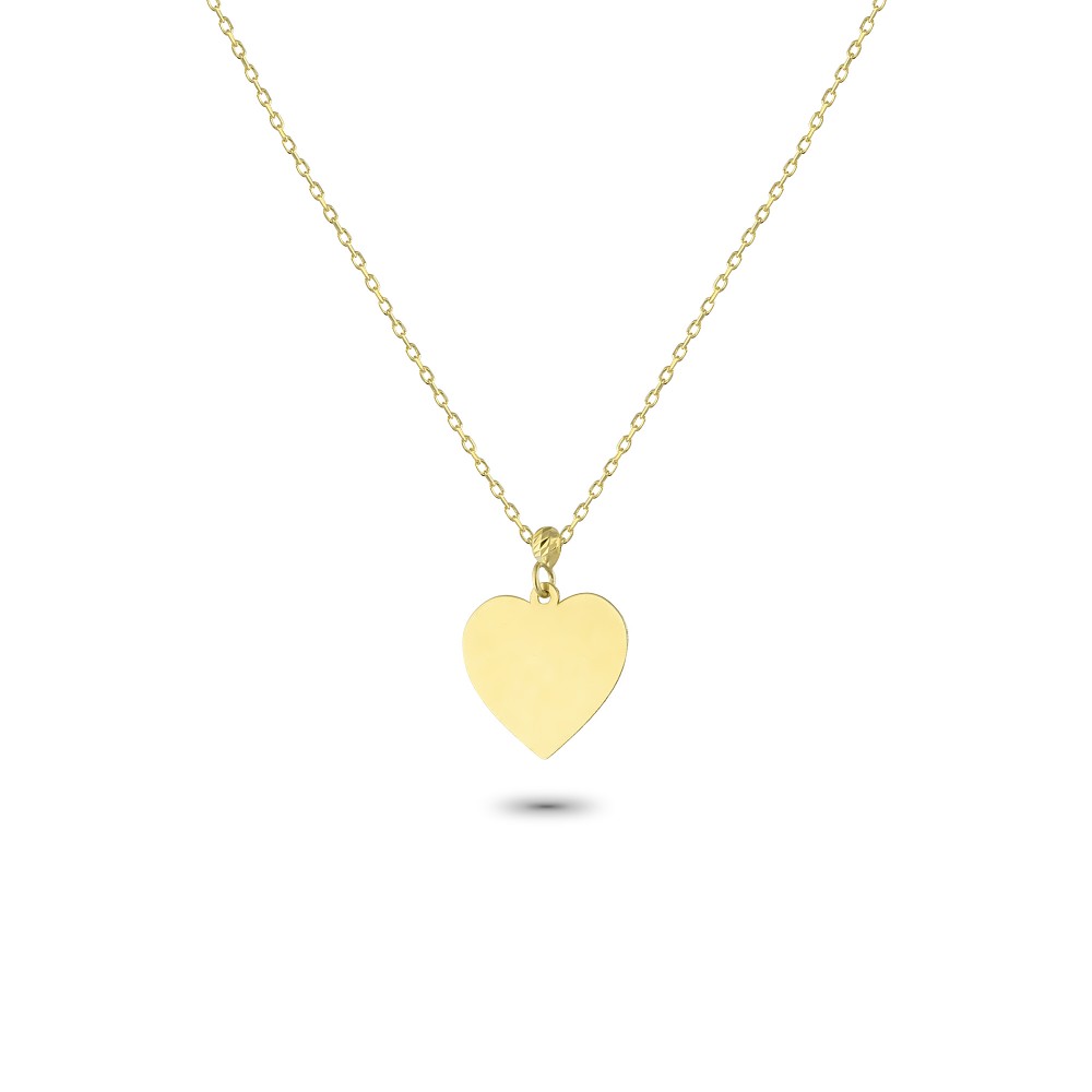 Glorria 14k Solid Gold Heart Necklace