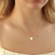 Glorria 14k Solid Gold Heart Necklace