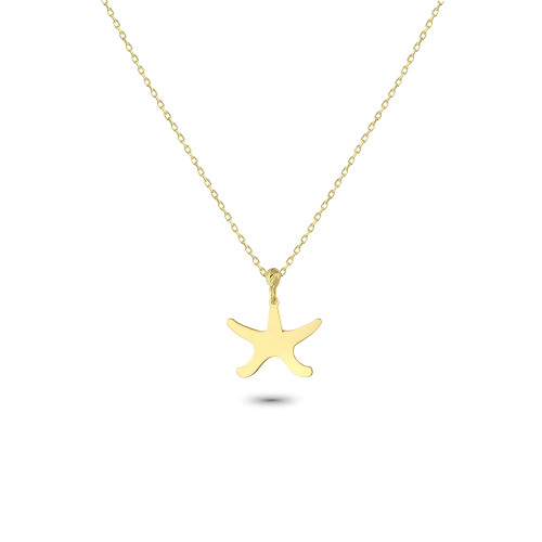 Glorria 14k Solid Gold Starfish Necklace Glorria 14k Solid Gold Starfish Necklace