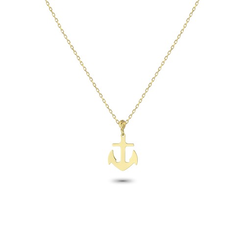 Glorria 14k Solid Gold Anchor Necklace Glorria 14k Solid Gold Anchor Necklace