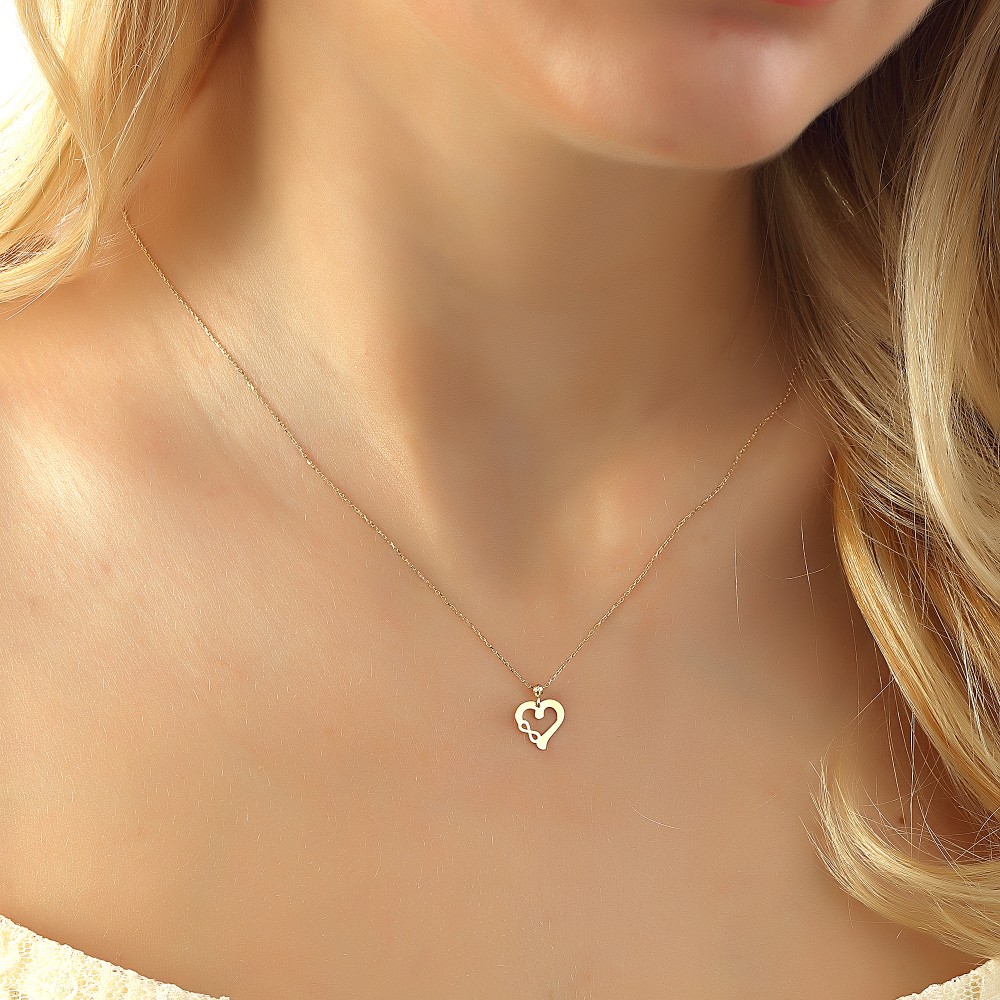 1/20ctw Interlocking Diamond Heart Infinity Pendant Necklace | REEDS  Jewelers