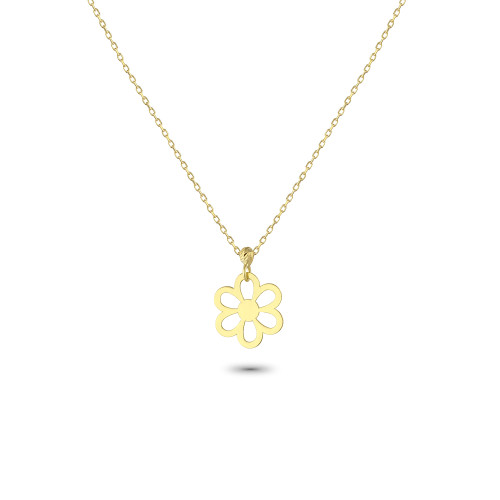Glorria 14k Solid Gold Daisy Necklace Glorria 14k Solid Gold Daisy Necklace