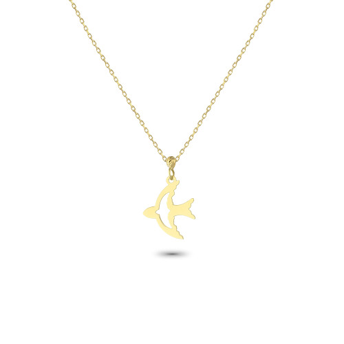 Glorria 14k Solid Gold Bird Necklace Glorria 14k Solid Gold Bird Necklace