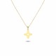 Glorria 14k Solid Gold Flower Necklace