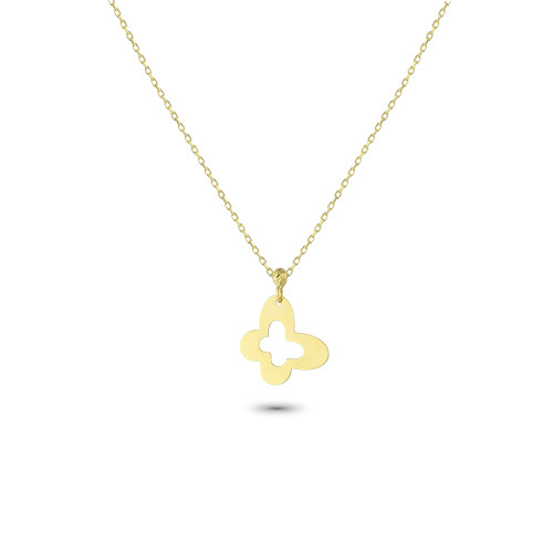 Glorria 14k Solid Gold Butterfly Necklace Glorria 14k Solid Gold Butterfly Necklace