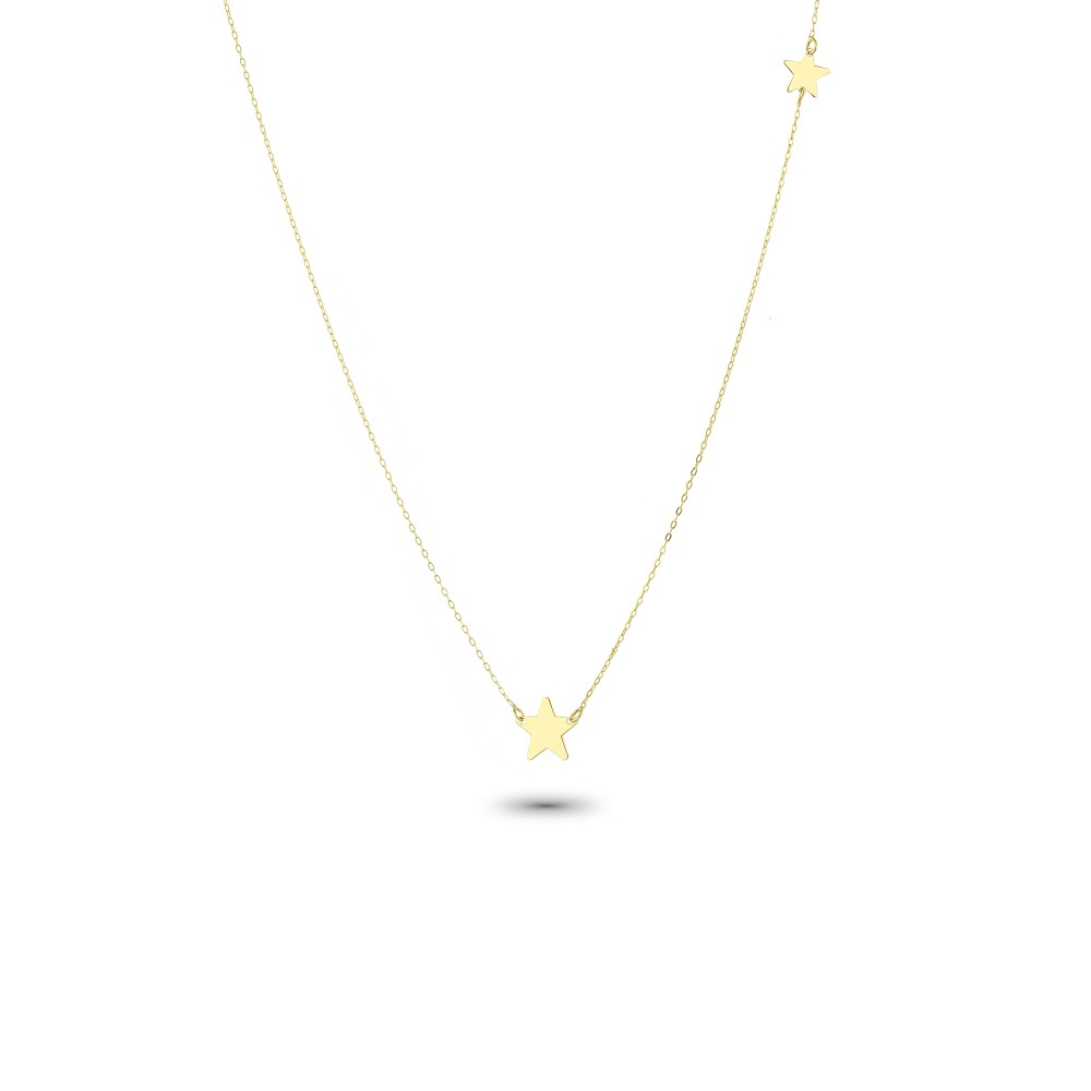 Glorria 14k Solid Gold Star Necklace