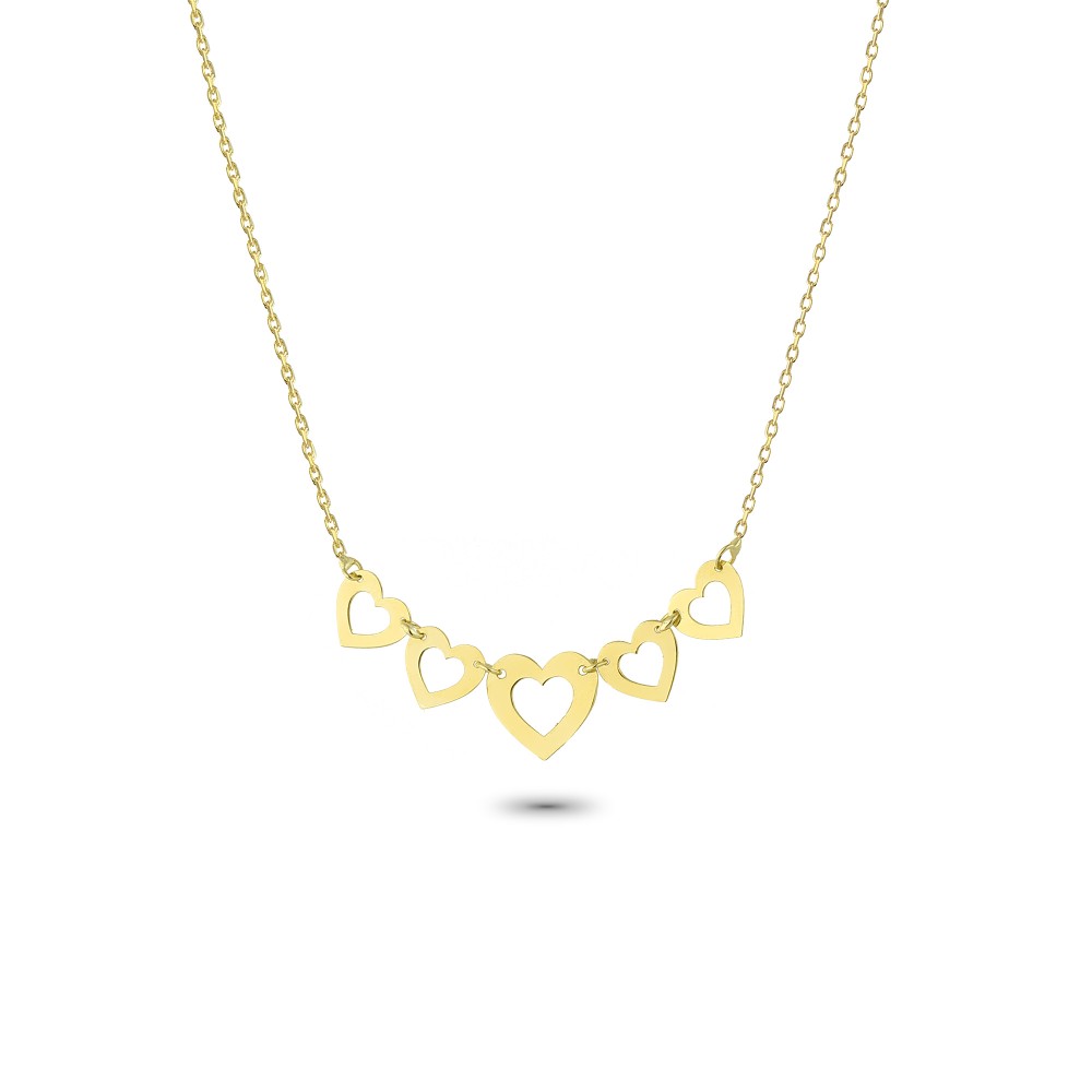 Glorria 14k Solid Gold Heart Necklace