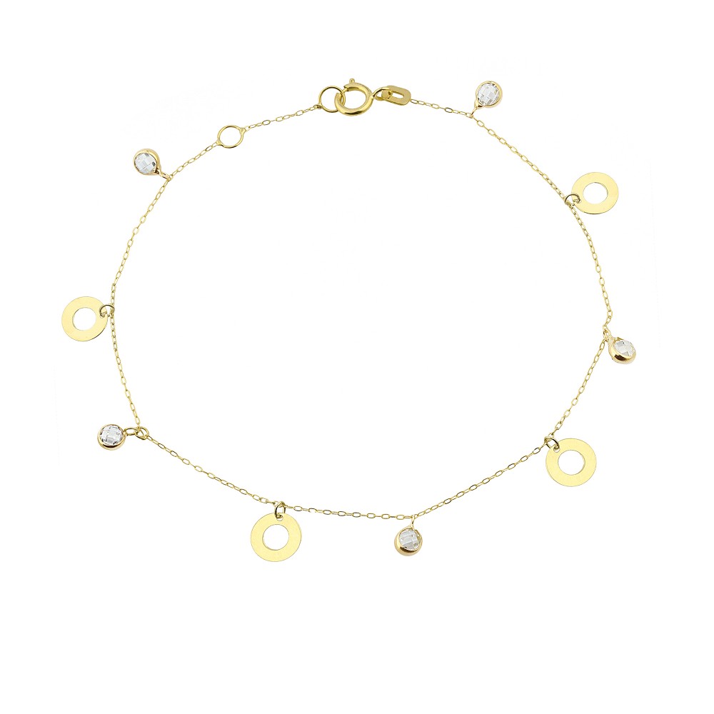 Glorria 14k Solid Gold Ring Bracelet